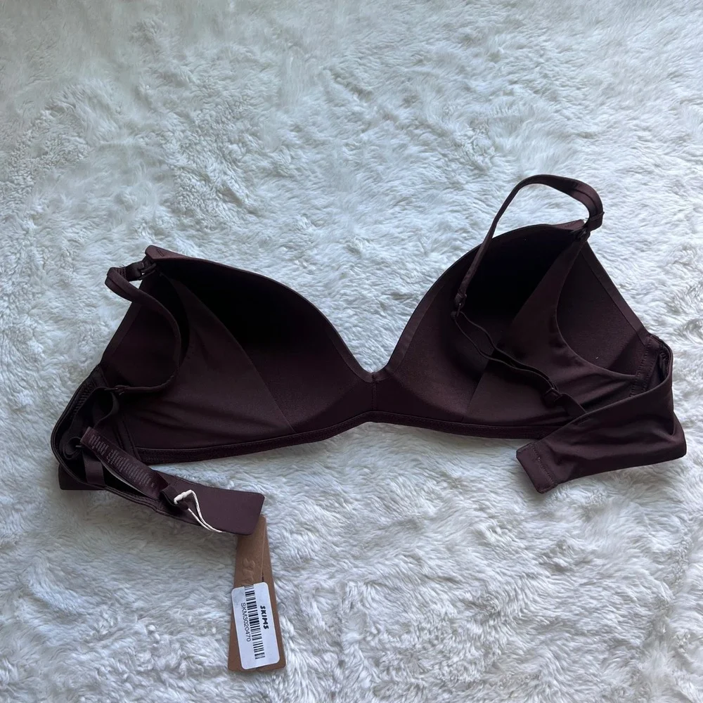Skims Wireless Form Maternity Nursing Bra Cocoa Brown Size 34C PL-PLG-7704W NWT